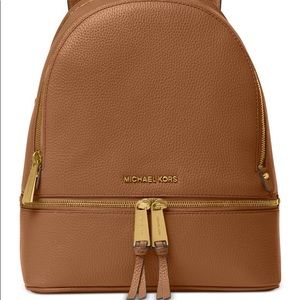 Michael Kors Brown Leather Backpack Purse